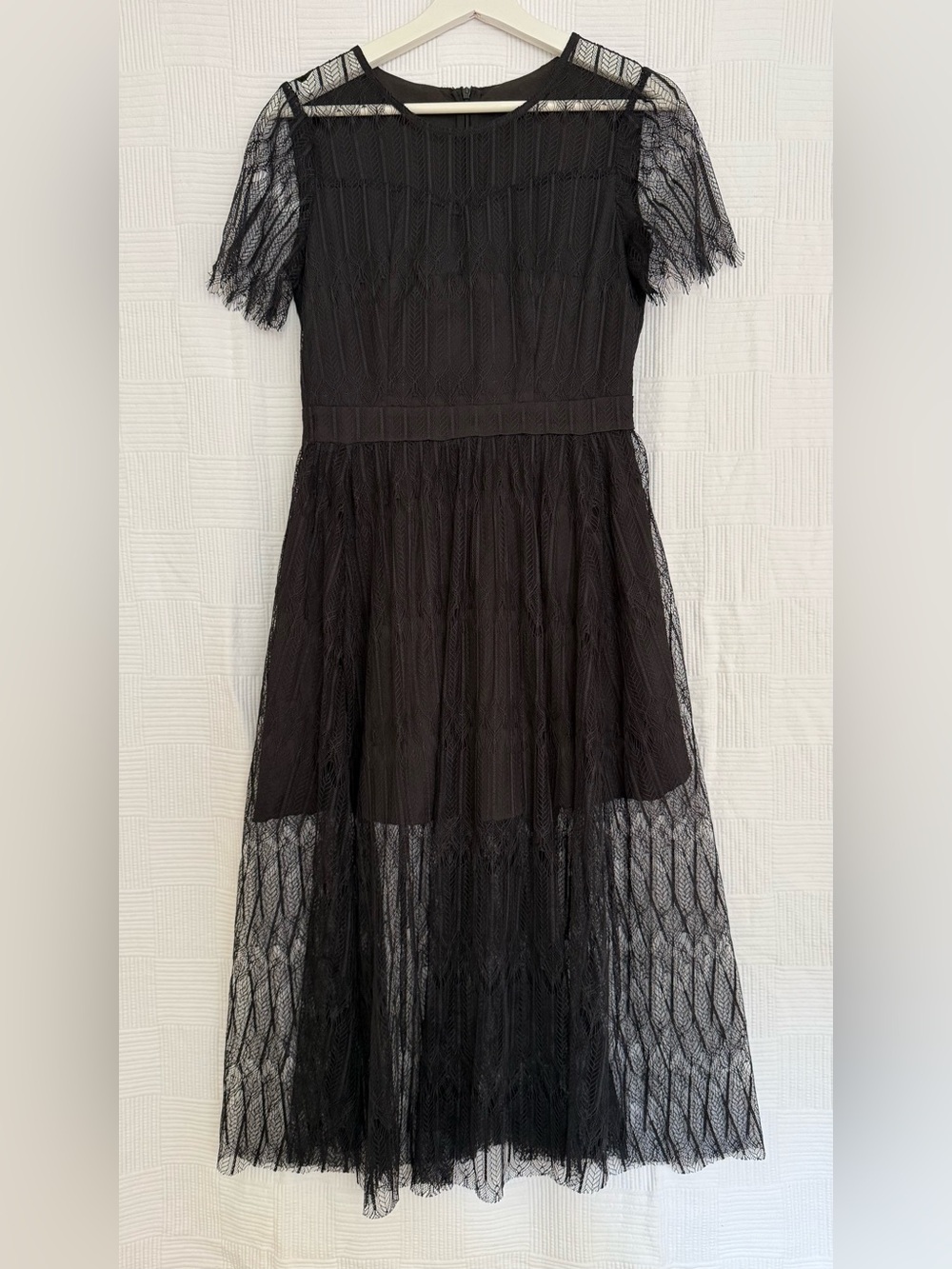 Black Lace Midi Dress